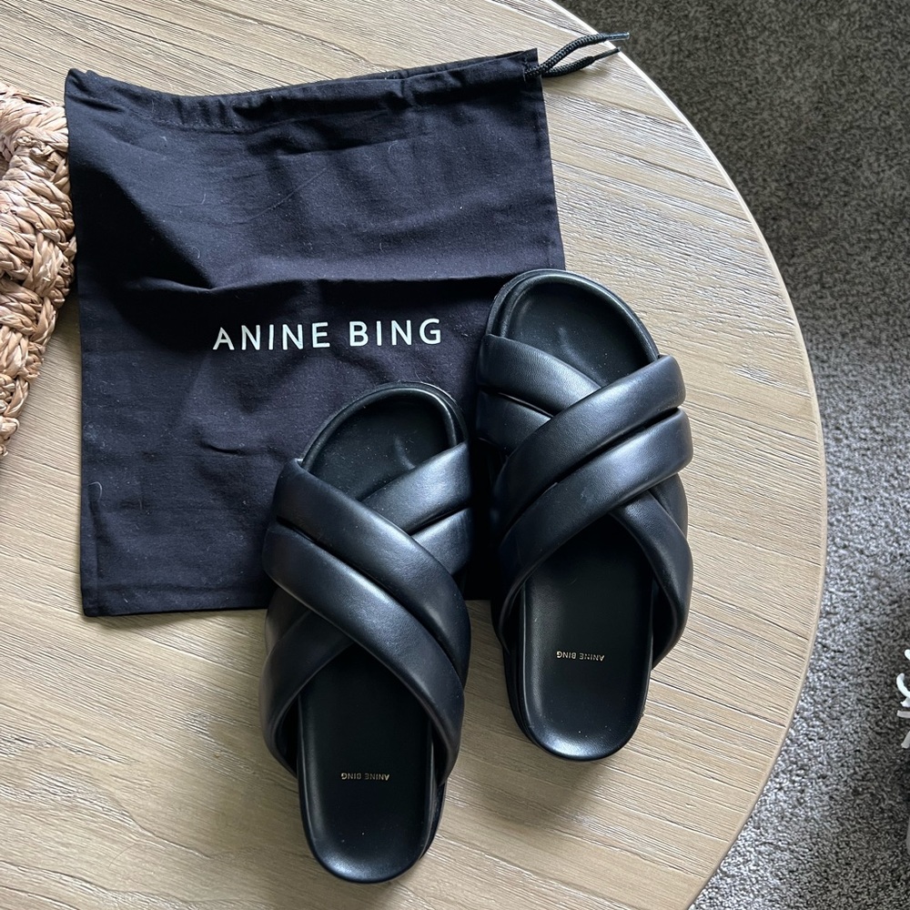 Anine Bing Black Sandals